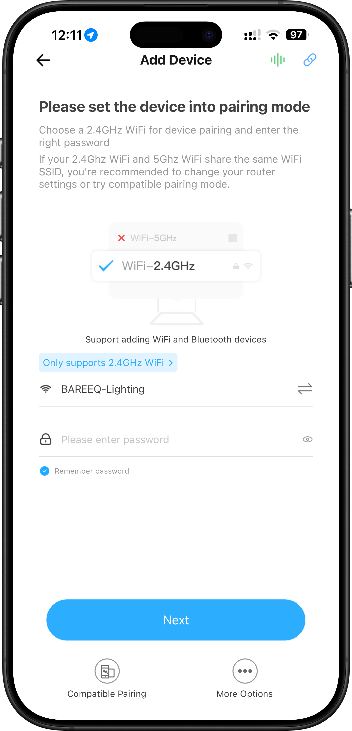 إعداد الواي فاي
